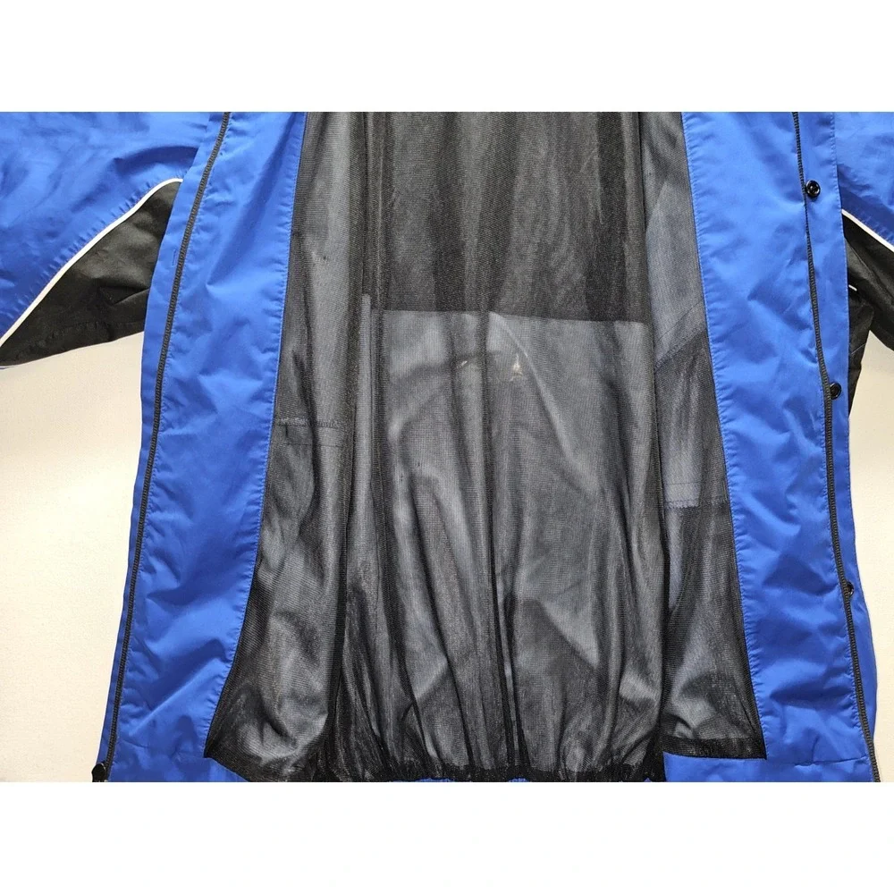 Mizuno ImpermaLite Mens Medium Blue Black Short Sleeve Rain golf  Windbreaker - Picture 2 of 6